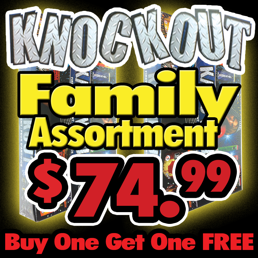 Knockout Family Fireworks Assortment BOGO Special